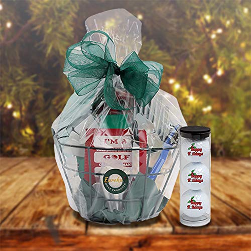 Premium Golf Gift Basket for Men - Personalized Golf Accessories Set with Custom Name - Perfect for Birthdays, Father's Day & Retirement Gifts - Ideal for Golf Lovers & Club Members