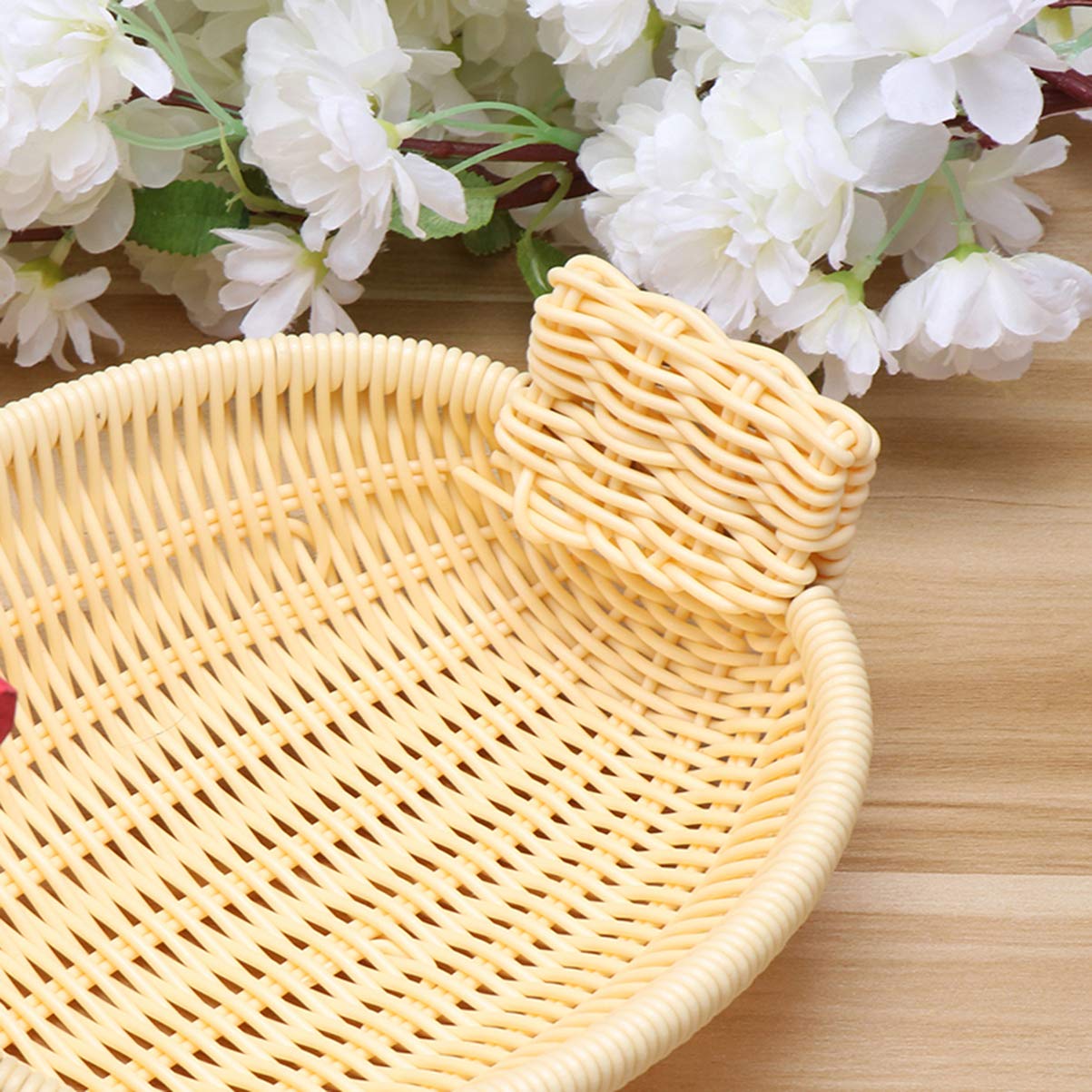 Cabilock Chicken Shaped Rattan Woven Storage Basket - Multipurpose Kitchen Organizer for Fruits, Bread, Snacks - Yellow Home Decor for Tabletop, Countertop & Shelf Styling | Perfect for Farmhouse, Rustic & Boho Kitchen Decor