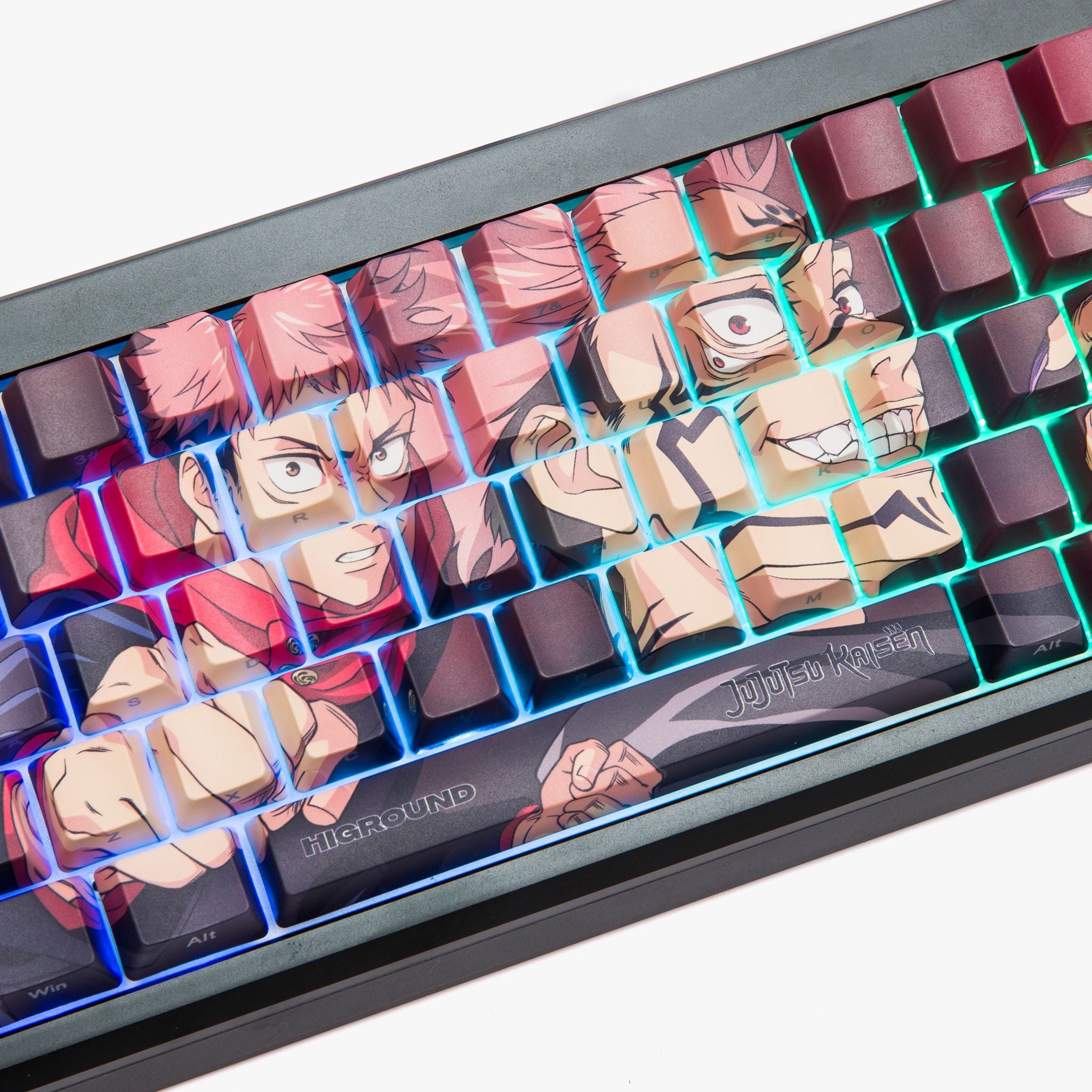 JJK x HG Summit 65 Mechanical Keyboard - Sukuna Themed Custom Gaming Keyboard with RGB Backlit, Hot-Swappable Switches for PC/Mac - Perfect for Anime Fans, Esports & Office Typing