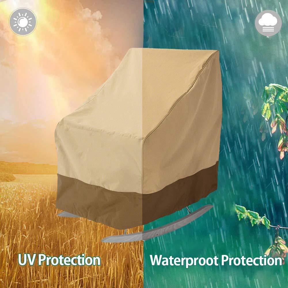 Waterproof 420D Polyester Outdoor Furniture Cover - Heavy Duty Chair Protector for Patio, Garden, and Poolside Use