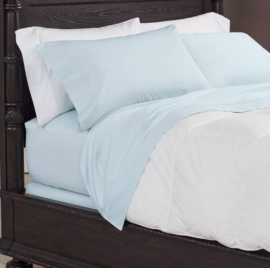 Premium Camellia 400 Thread Count 100% Cotton Sateen Flat Sheet - Queen Size, Ultra Soft & Breathable for Luxury Bedding Comfort