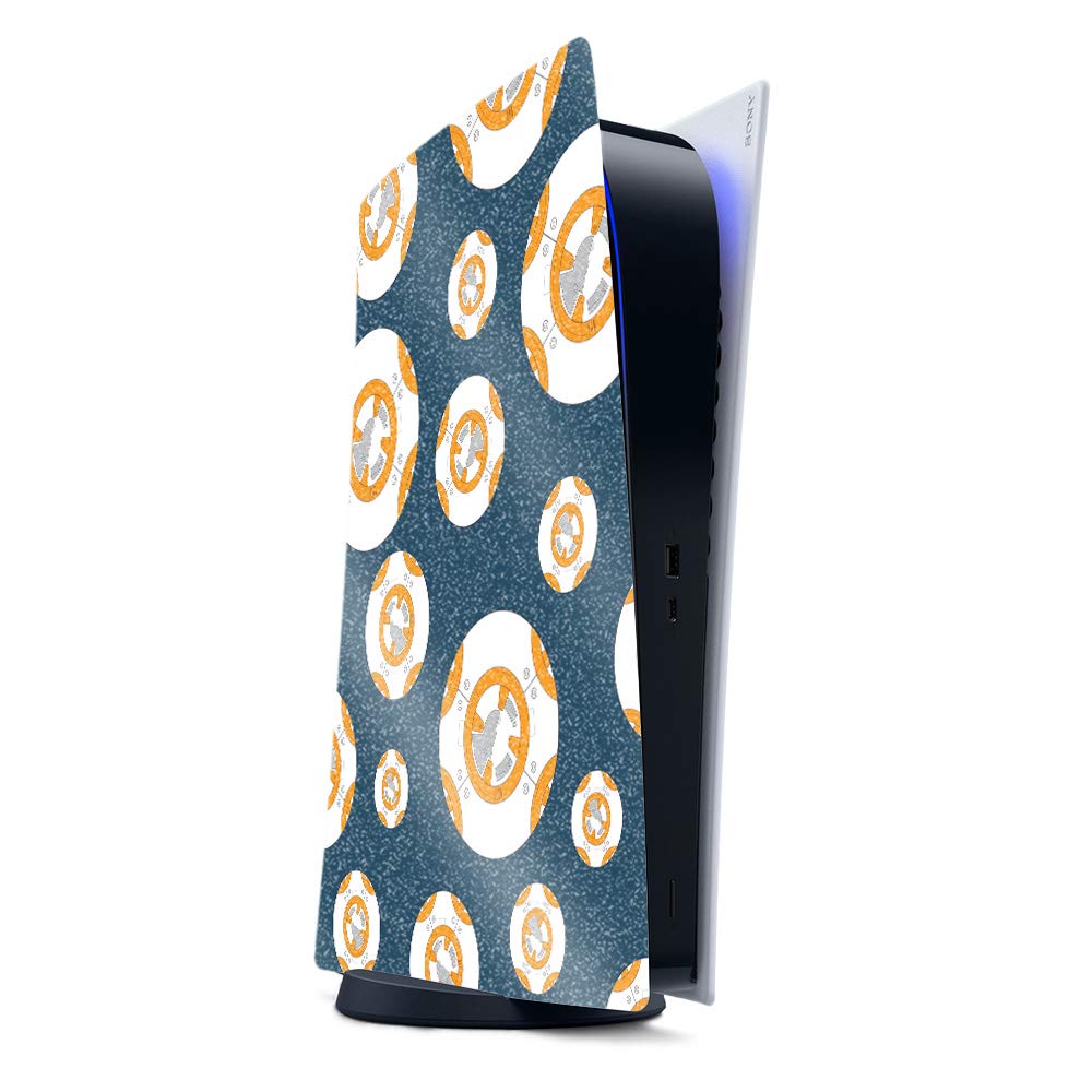 MightySkins Glossy Glitter Gaming Skin for PS5 & Playstation 5 Digital Edition - Mini Galaxy Bots | Durable High-Gloss Glitter Vinyl Wrap | Easy to Apply, Remove & Change Styles | Made in USA | Perfect for Gaming Setups & Custom Console Protection