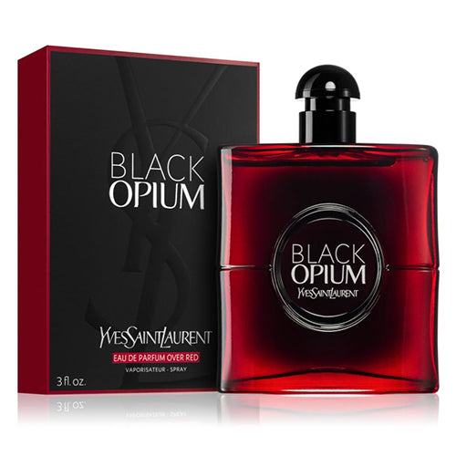 Yves Saint Laurent Black Opium Over Red 90ml EDP Perfume for Women - Seductive Floral Vanilla Scent, Perfect for Date Nights & Special Occasions