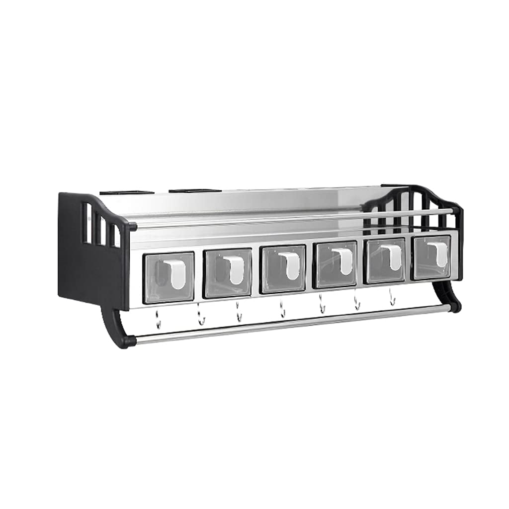 Stainless Steel Wall-Mounted Kitchen Rack - Spice Organizer for Bottles, Pots, Knives, Utensils & More | Space-Saving Storage Solution for Small Kitchens & Pantries