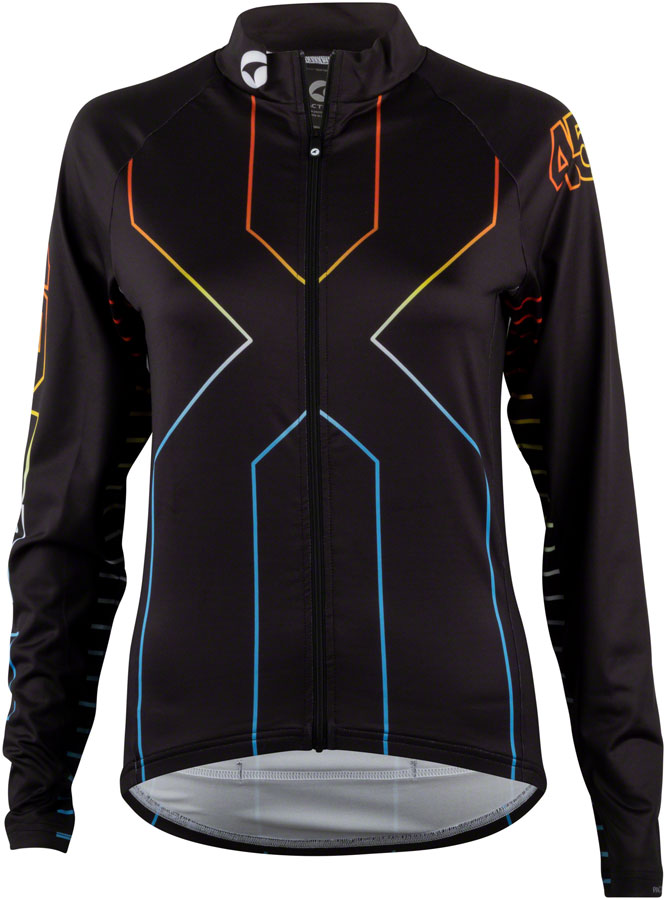 45NRTH Decade Long Sleeve Cycling Jersey for Women - Breathable & Moisture-Wicking Performance Bike Shirt, Black, Medium - Perfect for Road Biking, Mountain Biking & Outdoor Adventures