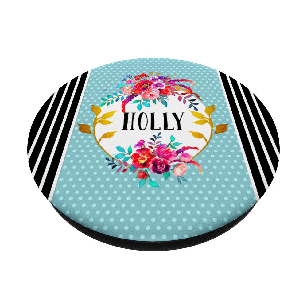 Holly Name Monogram Floral Graphic Art Print - Personalized Gift for Women & Girls - Perfect for Birthdays, Weddings, Mother's Day & Home Decor
