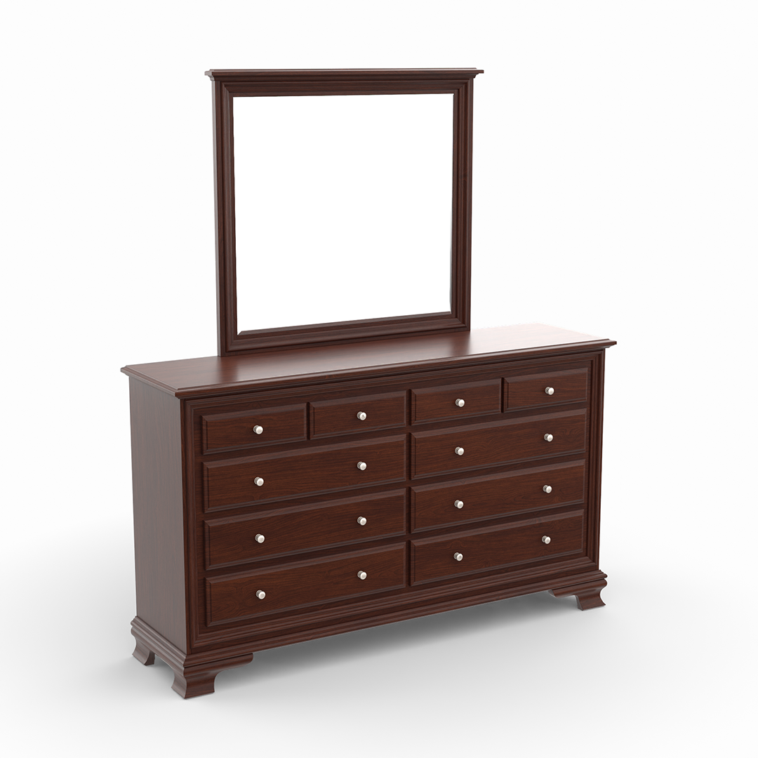 Amish Classic Double Dresser - Solid Wood 6-Drawer Chest for Bedroom, Living Room & Nursery Storage | Durable Handcrafted Furniture for Home Organization