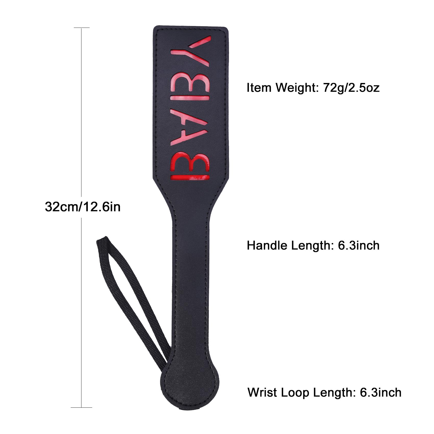 Premium Faux Leather Spanking Paddle - BDSM Bondage Toy for Adults, Couples Play & Sensual Exploration - Perfect for Bedroom Fun, Roleplay & BDSM Scenes