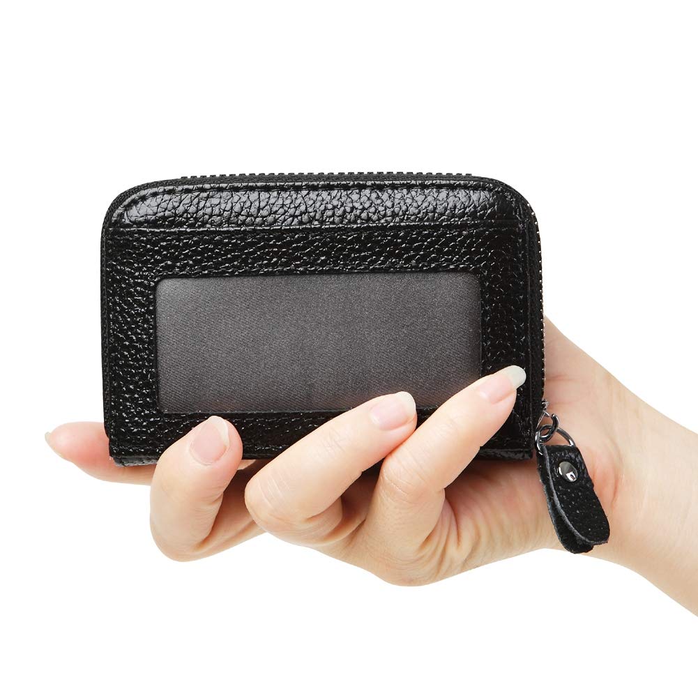 RFID Blocking Leather Wallet for Women - 12 Card Slots Accordion Credit Card Holder - Perfect for Travel, Shopping & Everyday Use