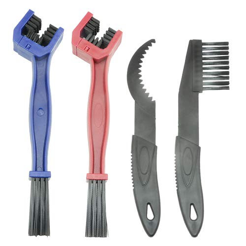 WMYCONGCONG 4-Piece Bike Chain Cleaning Brush Set - Motorcycle & Bicycle Chain Scrubber for MTB, Mountain, Road Bikes - Perfect for Deep Cleaning and Maintenance Before Long Rides