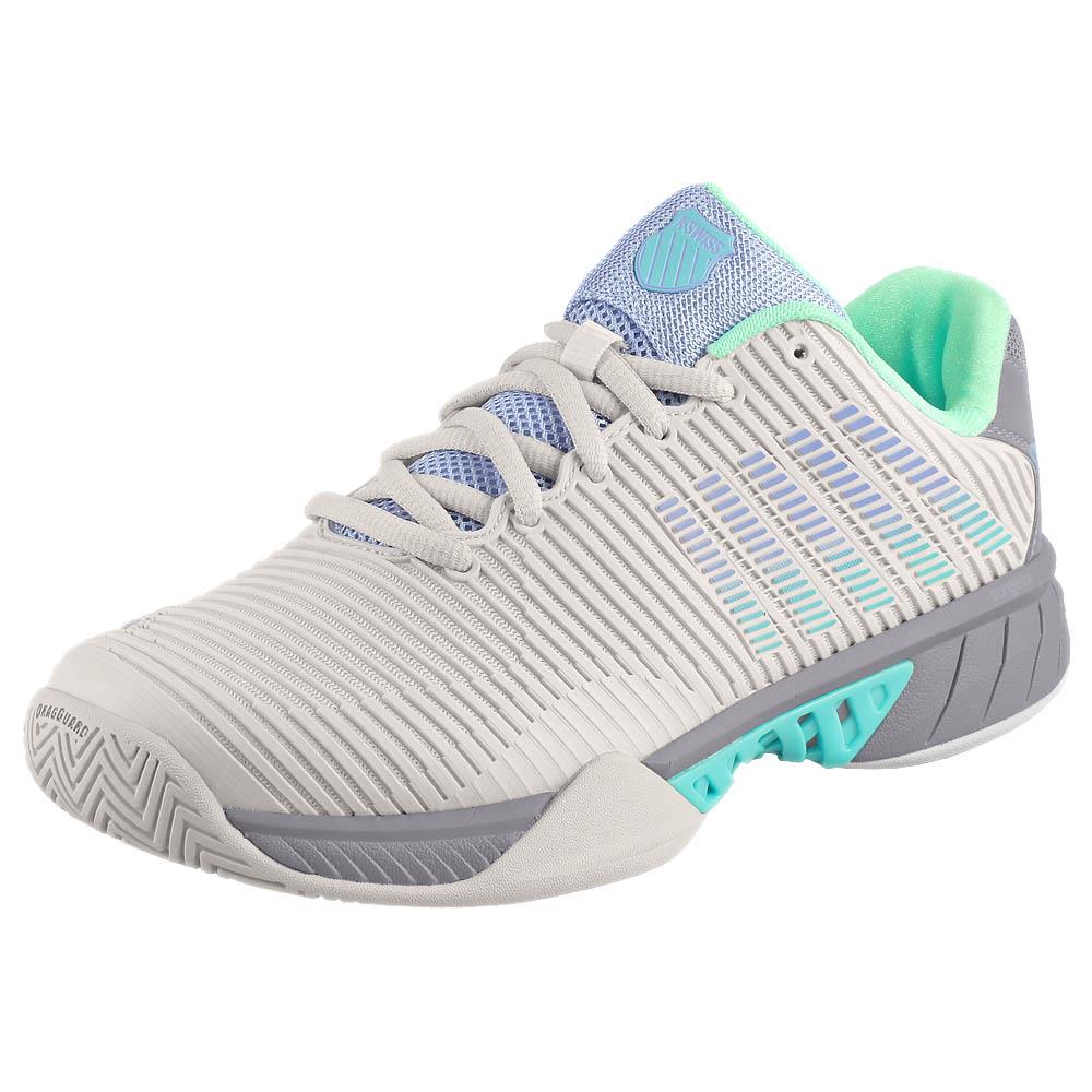 K Swiss Women's Hypercourt Express 2 Tennis Shoes - Nimbus Cloud/Lilac Gray - Lightweight & Comfortable for Court Play, Training & Casual Wear