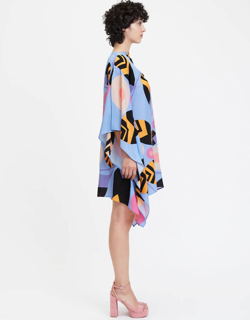 Blue French Moss Kaftan - Elegant Boho Beach Cover Up for Women | Perfect for Summer Vacations, Pool Parties & Resort Wear