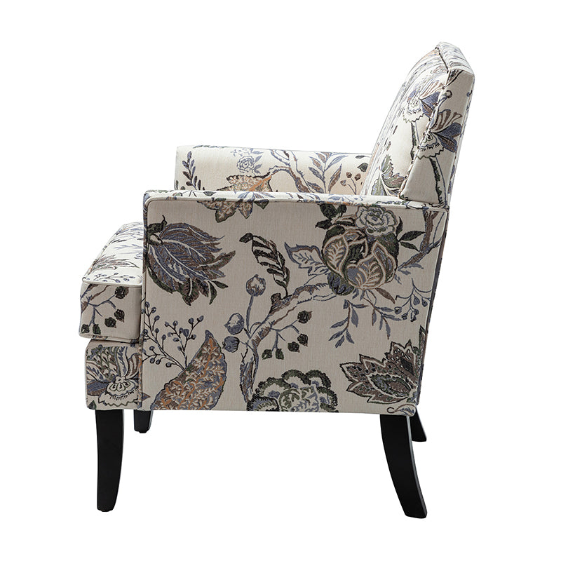 Bradley Armchair - Modern Accent Chair for Living Room, Bedroom & Office - Comfortable Upholstered Lounge Chair with Sturdy Wooden Legs - Perfect for Relaxing, Reading & Decorating Your Home