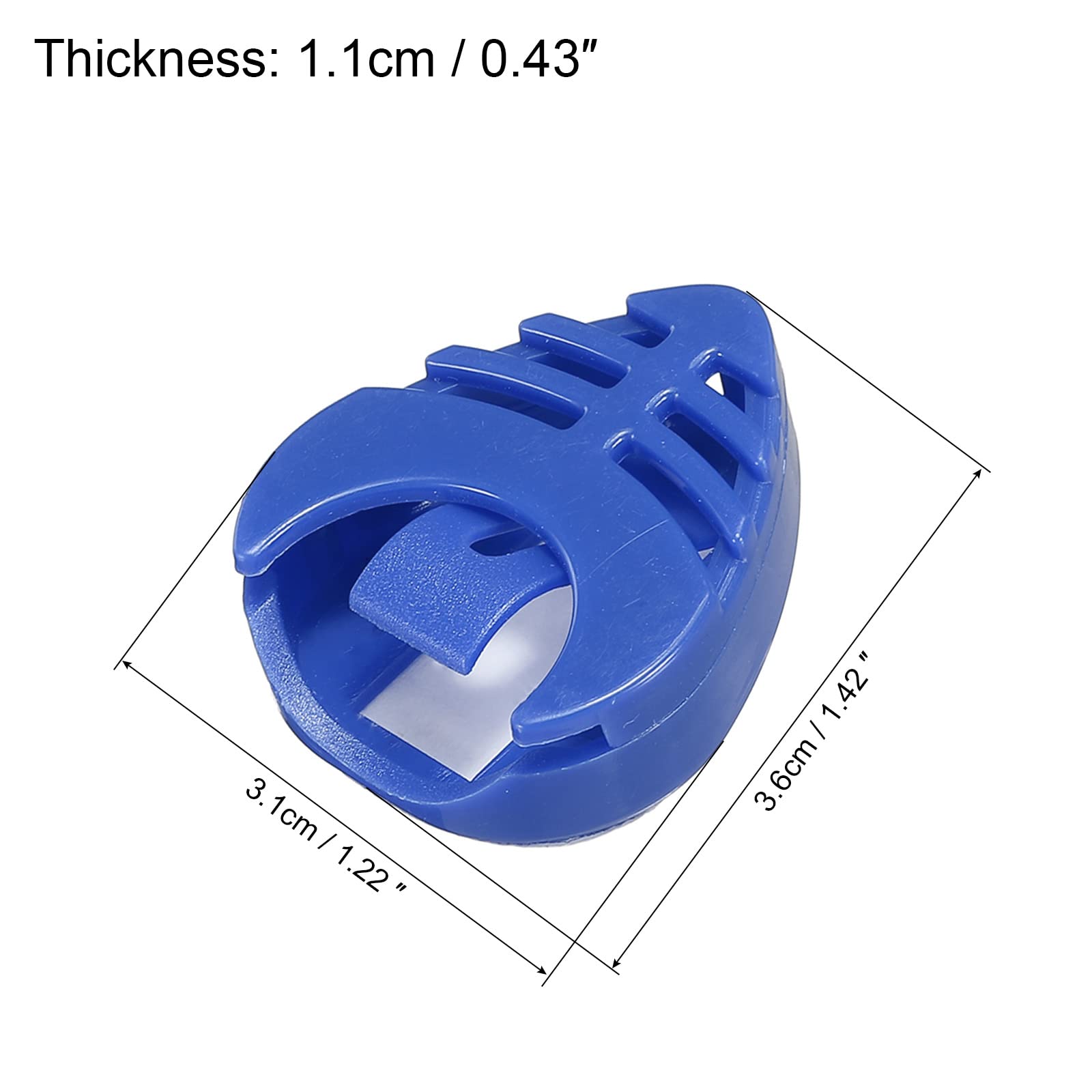 Meccanixity Heart-Shaped Guitar Pick Holder - Blue Plastic Pick Storage for Guitar, Bass & Ukulele - 10 Pack with Adhesive Back & Spring - Perfect for Musicians, Guitar Cases & Music Accessories Organization