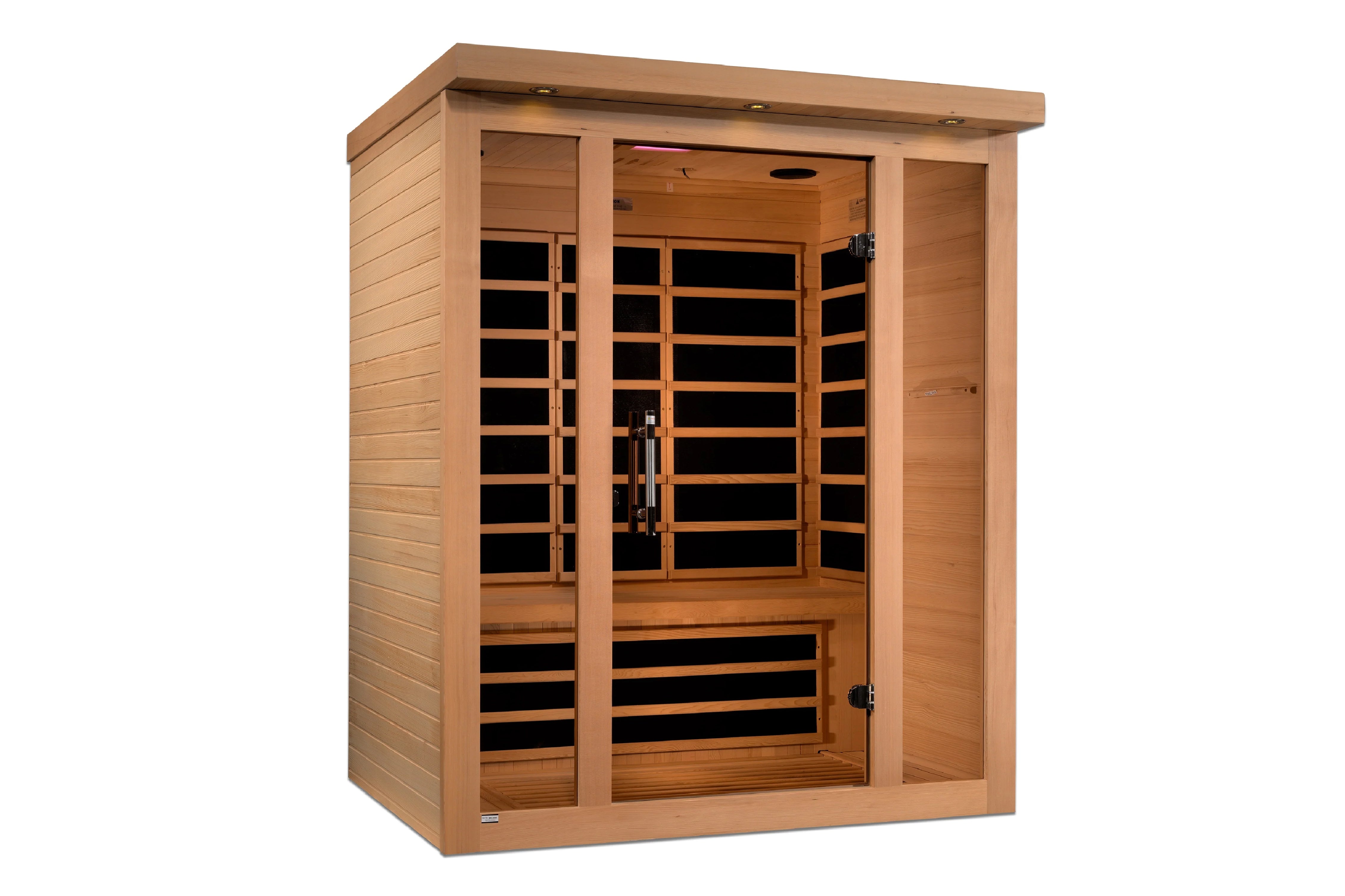 Golden Designs Vila Elite 3-Person FAR Infrared Sauna with Ultra Low EMF - Perfect for Home Spa, Relaxation & Detox Therapy