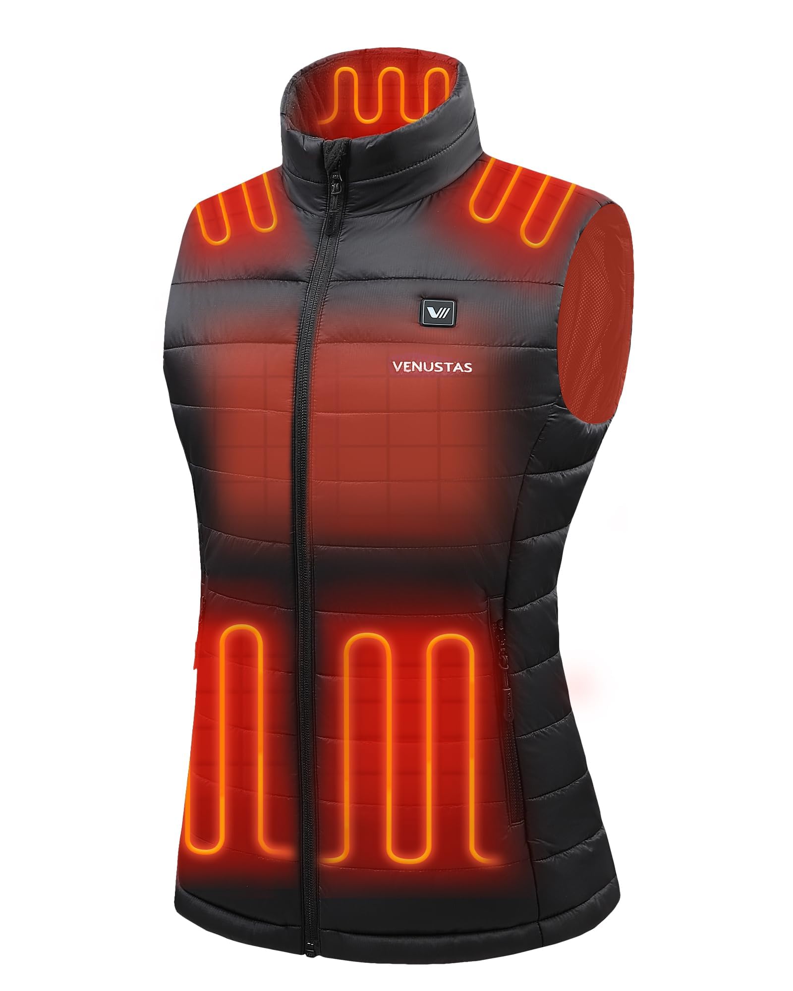 Venustas Women's Heated Vest with Rechargeable Battery - Lightweight Quilted Winter Vest for Outdoor Activities, Hiking, and Cold Weather Fashion