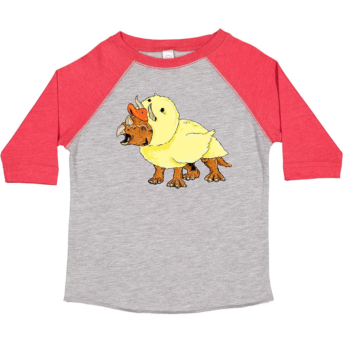 Inktastic Easter Duck Triceratops Dinosaur Toddler T-Shirt - Cute Dino Graphic Tee for Boys & Girls - Perfect for Easter, Birthday & Playdates