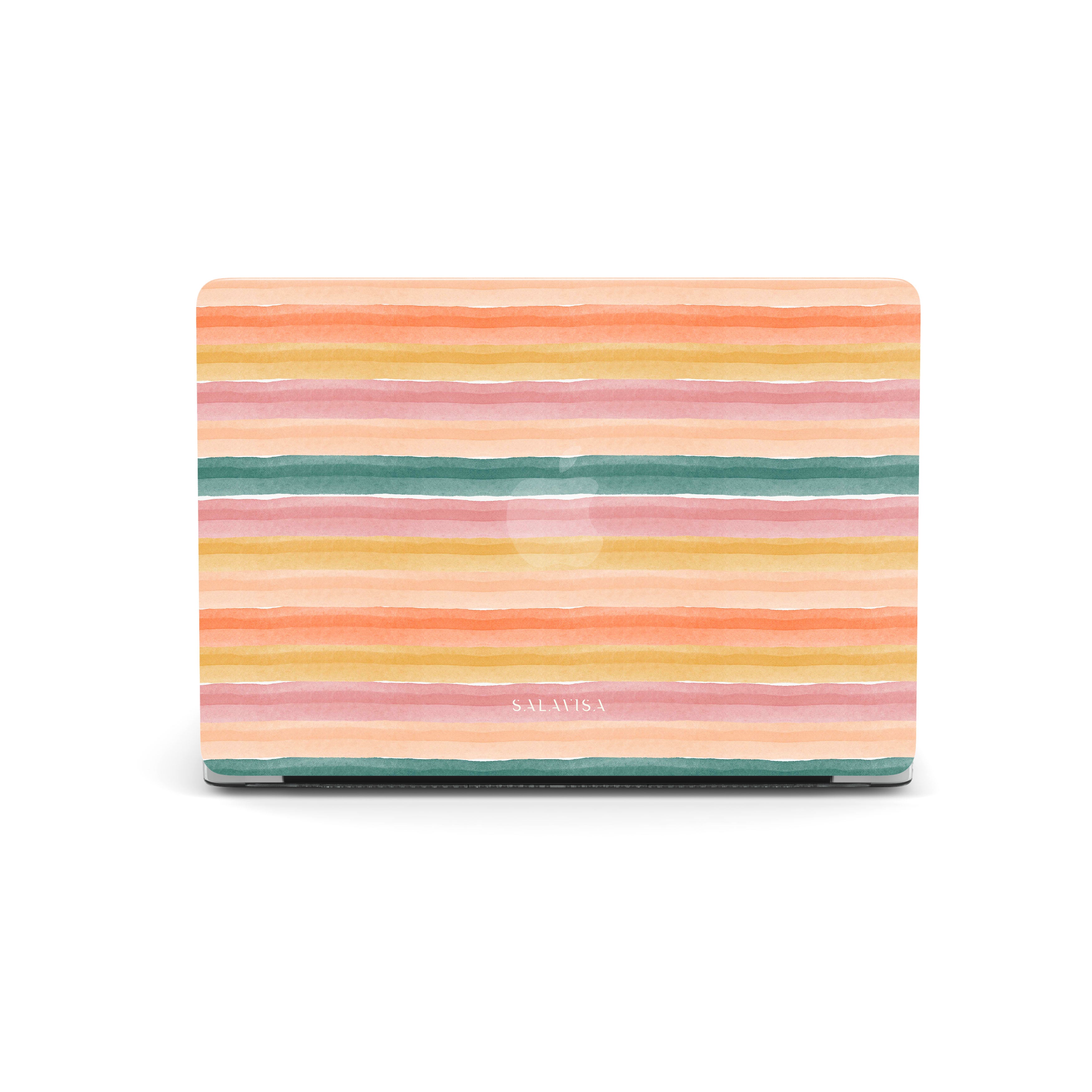 Stylish Layered Sunset Design MacBook Case - Durable & Protective Cover for MacBook Air/Pro - Perfect for Work, Travel & Everyday Use