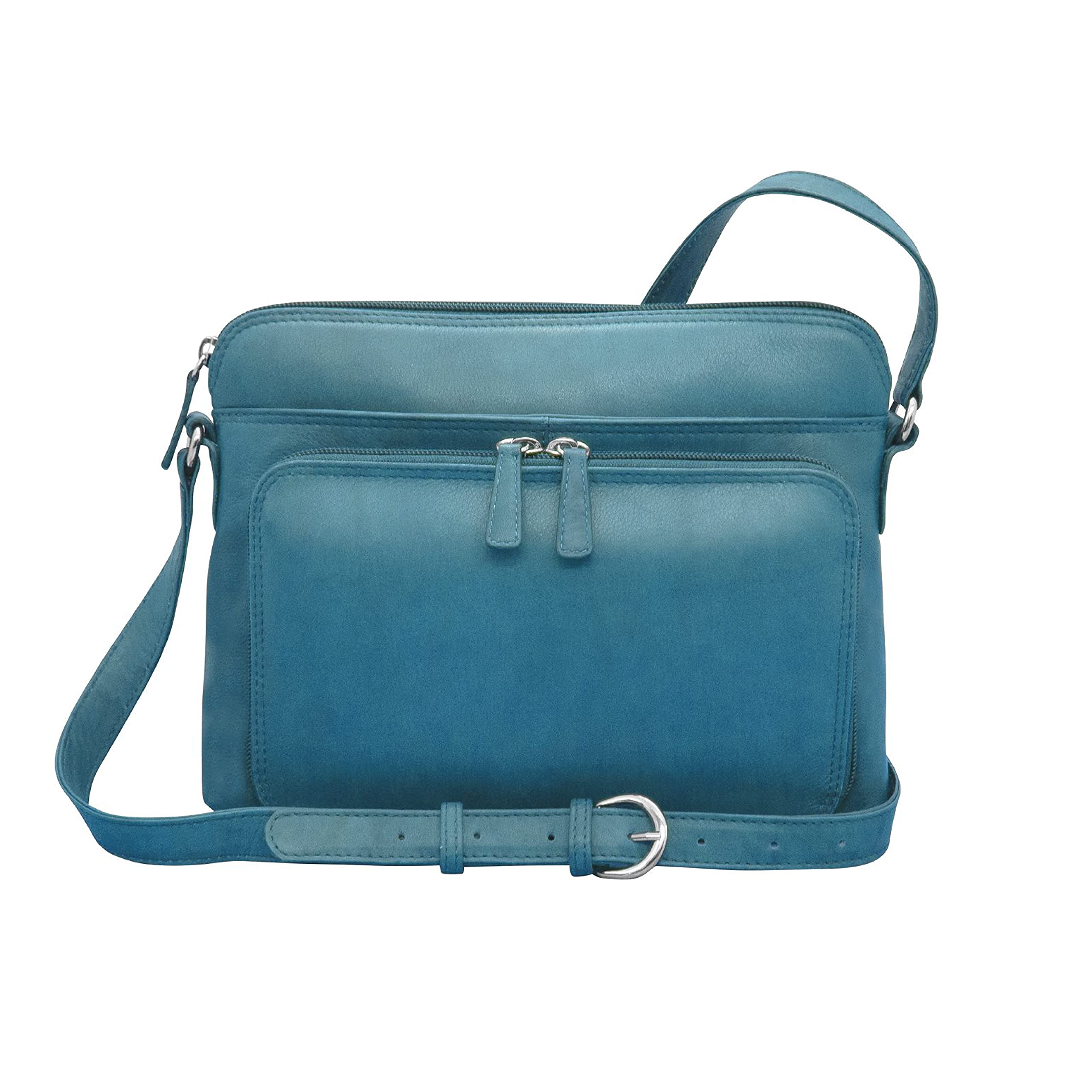 Premium Genuine Leather Shoulder Handbag with RFID Blocking & Side Organizer - Soft, Smooth Women's Crossbody Purse for Work, Travel & Everyday Use | ili New York
