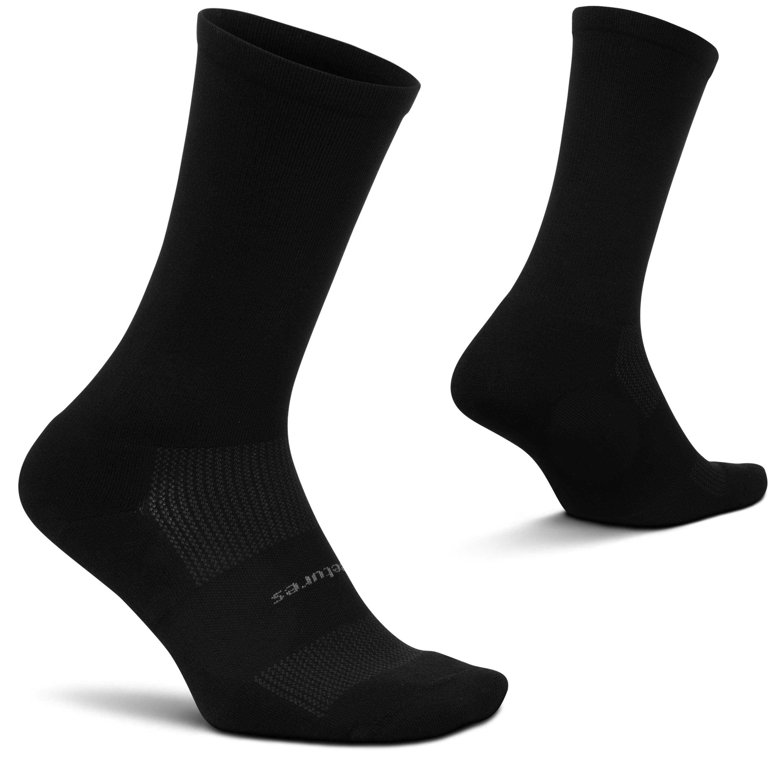 Feetures High Performance Max Cushion Classic Crew Socks for Women & Men - Moisture-Wicking Athletic Socks for Running, Hiking & Sports - 1 Pair - Breathable & Comfortable Workout Socks for Gym & Daily Wear