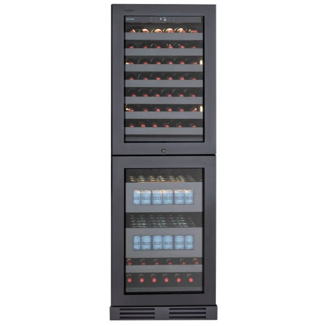 KM80WBC 144 Cans + 81 Bottles Dual Zone Wine Cooler Refrigerator - Perfect for Home Bars, Restaurants, and Wine Cellars