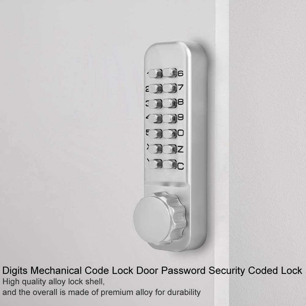 Mechanical Keyless Door Lock - Double-Sided Password Combination Security Lock | Fireproof & Waterproof | No Power/Key Required | Ideal for Homes, Offices & Apartments