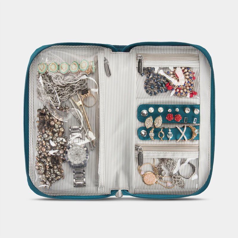 Travelon Jewelry Organizer Case - Portable Jewelry Box for Women with Compartments | Perfect for Travel, Home Storage & Gift Giving