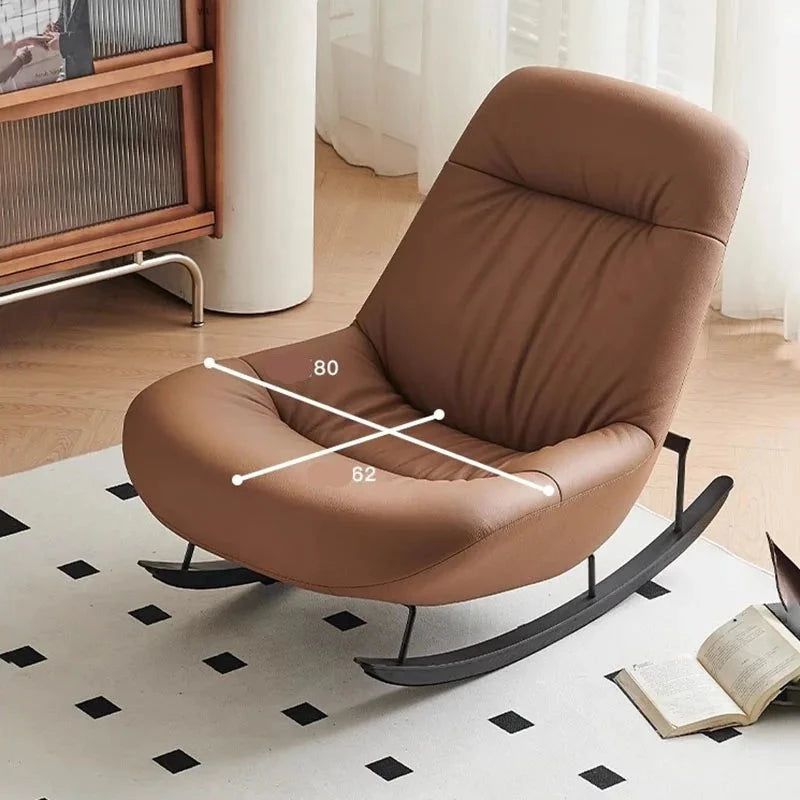 Premium Rocking Chair with Lumbar Support - Ergonomic Design for Ultimate Relaxation - Perfect for Nursery, Living Room & Outdoor Use