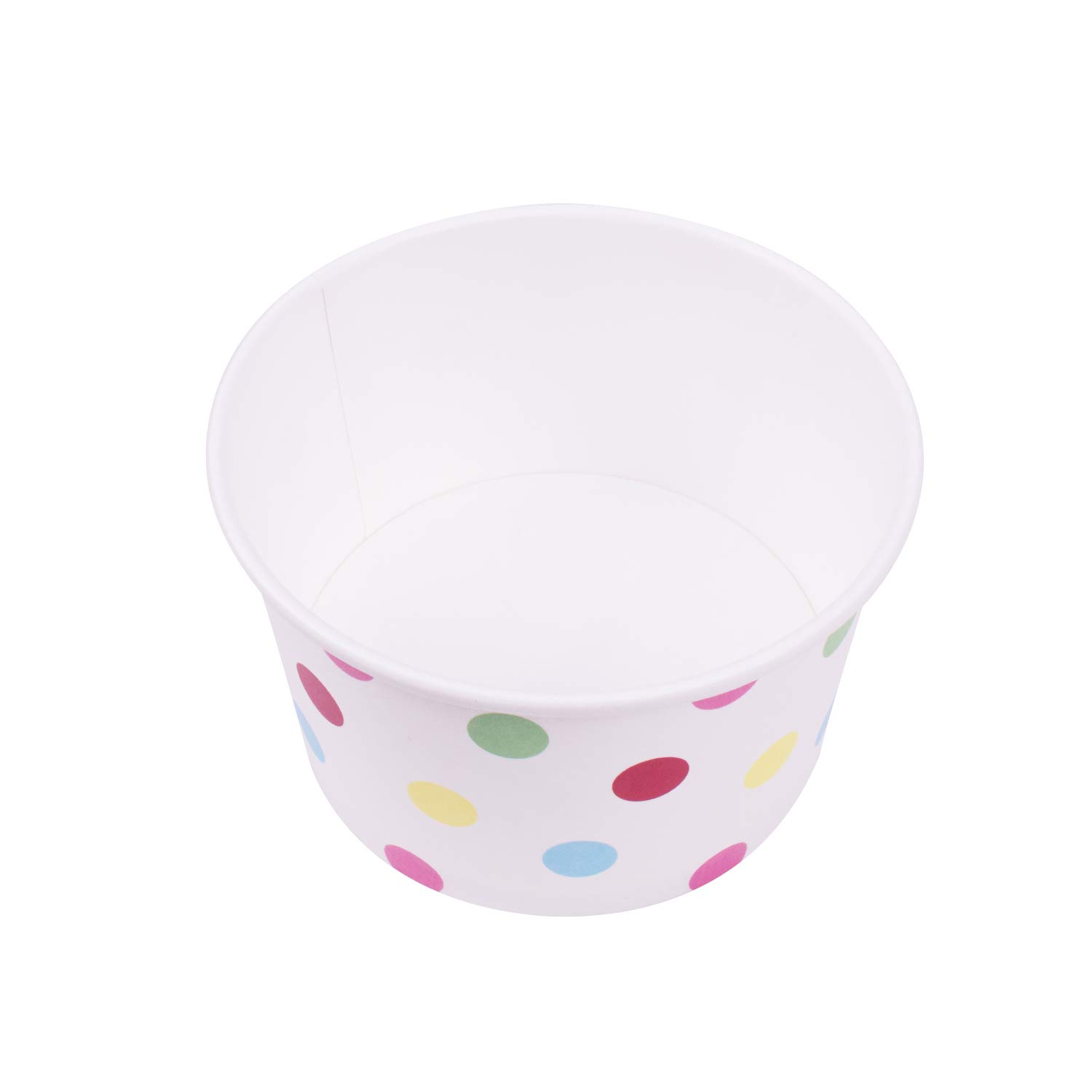 20oz (600 ct) Paper Ice Cream Cups & Soup Bowls - Hot/Cold Food Containers for Ice Cream, Gelato, Yogurt, Soup & Snacks - Perfect for Parties, Catering & Dessert Shops - Dots Design