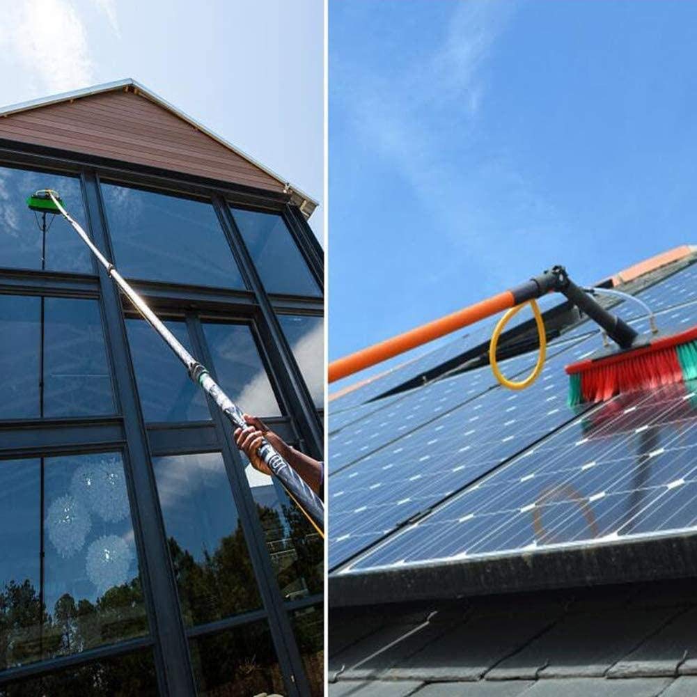 **Extendable 24FT Water Fed Pole Kit for Window & Solar Panel Cleaning - 35cm Brush, 7.2M Reach - Perfect for Home, Office & Truck Washing**