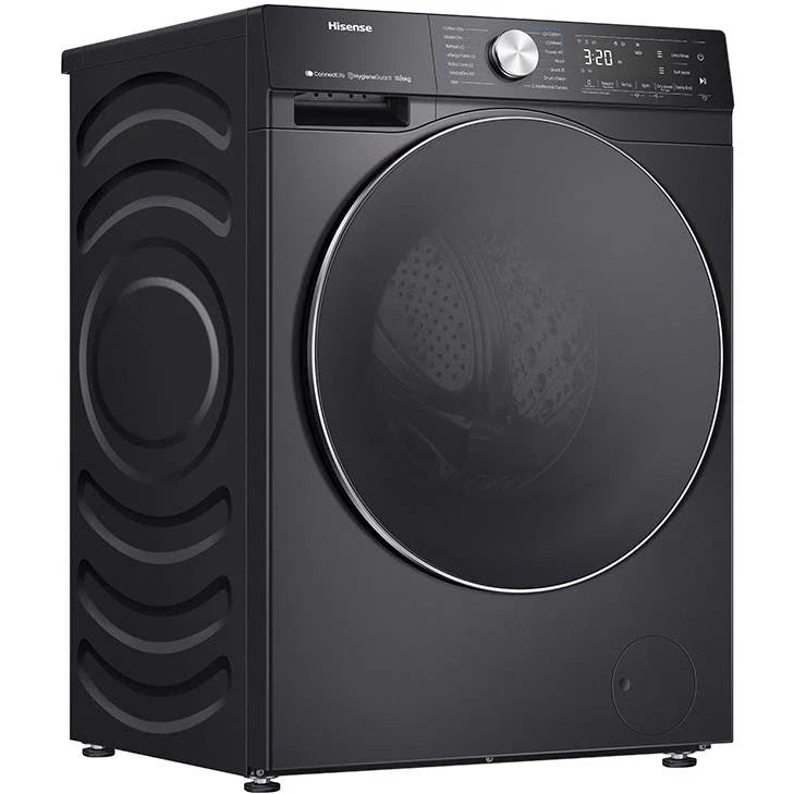 Hisense HCF7S1014B 10kg/6kg Washer Dryer Combo - Charcoal Black - Energy Efficient Laundry Machine with 3 Year Warranty - Perfect for Apartments, Small Homes & Space-Saving Laundry Solutions