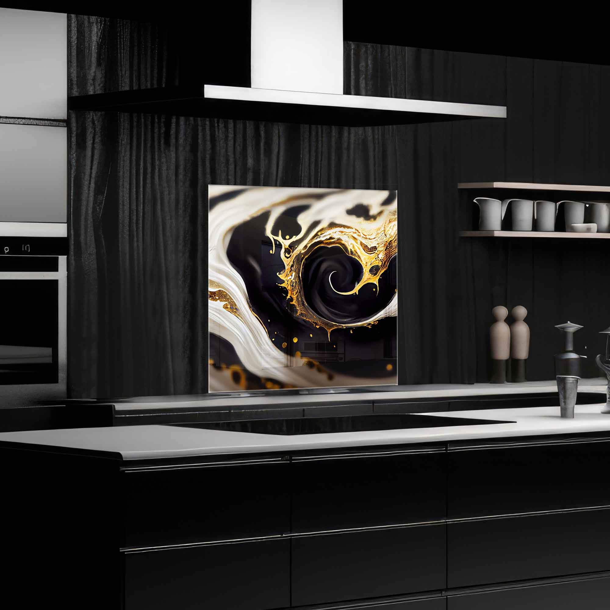 Premium Tempered Glass Kitchen Backsplash - 30x30 Inch (76x76cm) Heat-Resistant Stove Splash Guard, Modern Splashback Tile for Sink & Countertop Protection, Easy-Clean Wall Decor for Home & Restaurant Use - Perfect for Cooking, Baking & Food Prep Areas