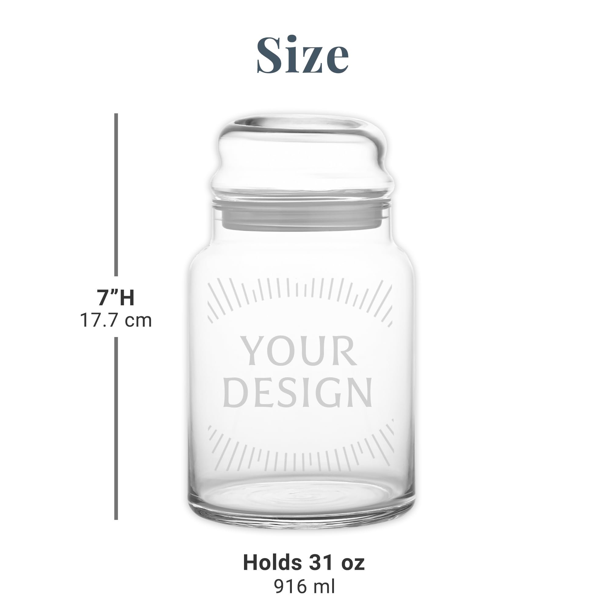Personalized Easter Candy Jar with Airtight Lid - 31oz Bunny-Themed Gift Container for Easter Treats, Party Favors & Home Decor - Great for Easter Celebrations, Gift Giving & Kitchen Storage