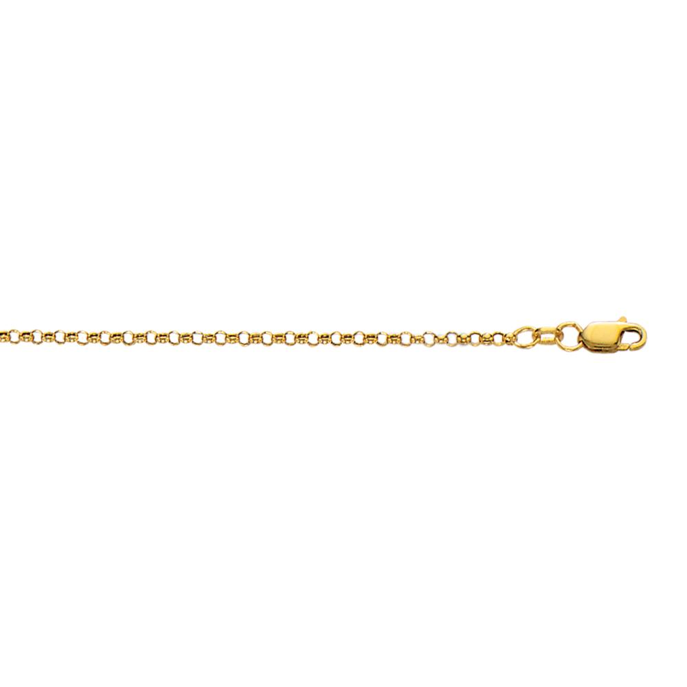 10K Gold 2.4mm Lite Rolo Chain Necklace - Dainty & Lightweight Jewelry for Women - Perfect for Layering, Everyday Wear & Gift Giving