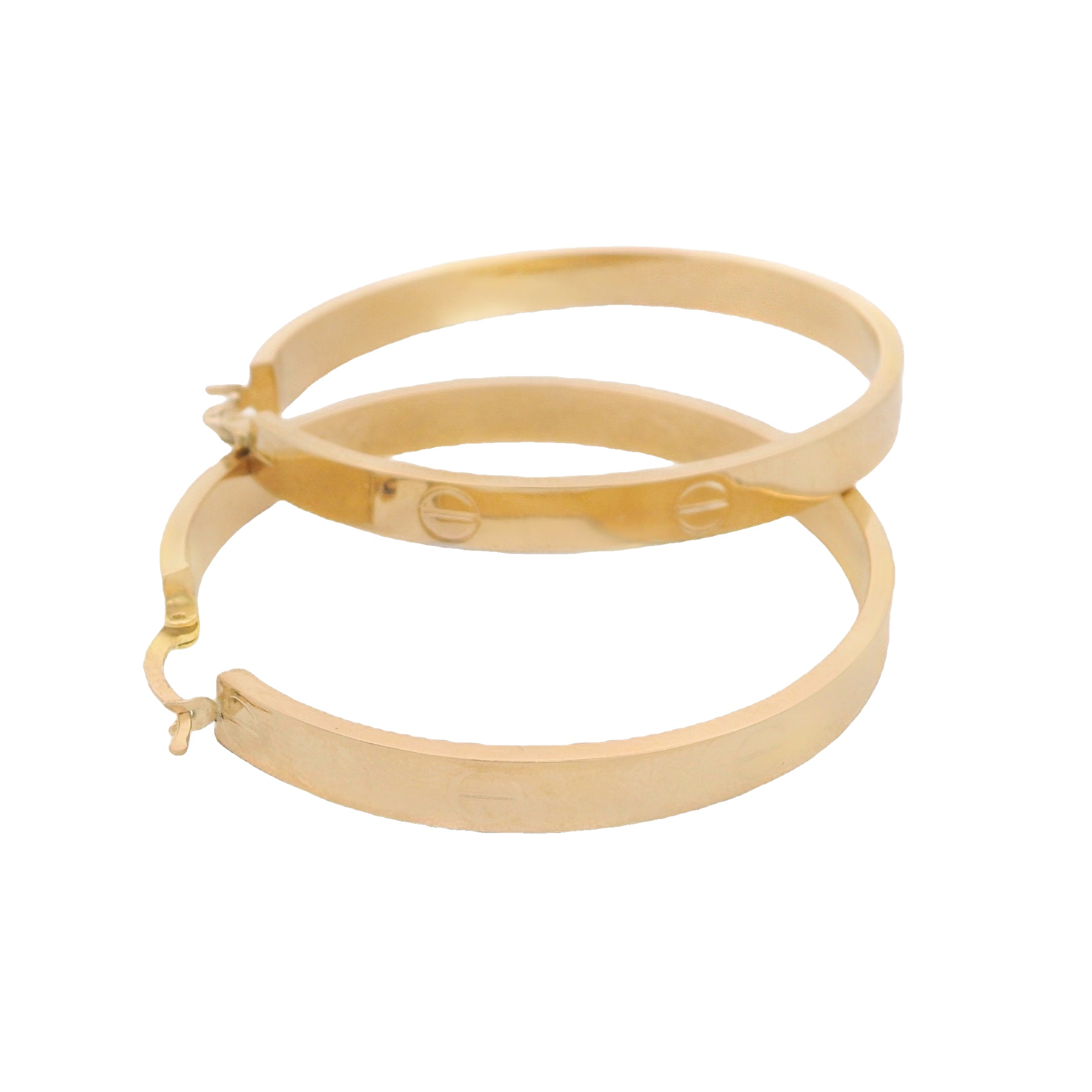 14K Gold Alternative Love Hoop Earrings - 2 Inch Dainty Hoops for Women - Perfect for Valentine's Day Gifts, Anniversary Presents & Everyday Jewelry
