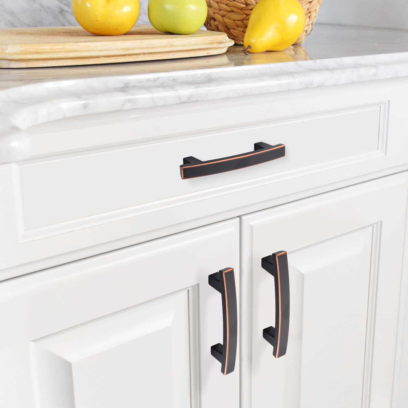AOOTOCH 30 Pack Oil Rubbed Bronze Cabinet Pulls - 5 Inch Hole Center Kitchen Cabinet Handles & Drawer Hardware for Dresser, Cupboard & Home Renovation - Perfect for Modern Farmhouse, Rustic & Vintage Style Kitchens