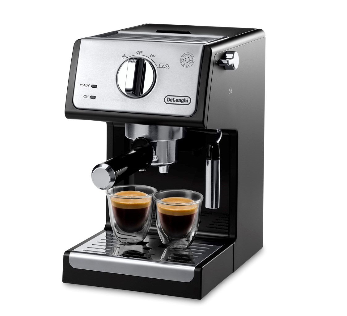 De'Longhi A-3220-RMB Espresso & Cappuccino Maker with Manual Frother - 15 Bar Pump, Compact Size (9.6