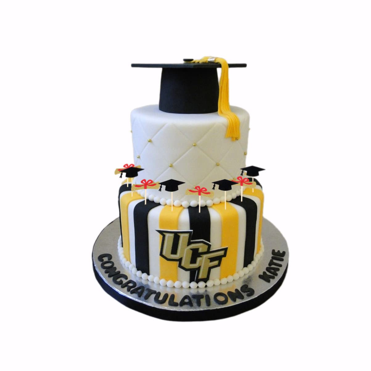 VALICLUD 10pcs Glitter Graduation Cupcake Toppers - Class of 2023 Cake Decorations, Edible Cake Picks for Graduation Party, Birthday, School Celebration (Gold/Silver) - Perfect for Graduation Cakes, Cupcakes, Desserts and Party Decorations