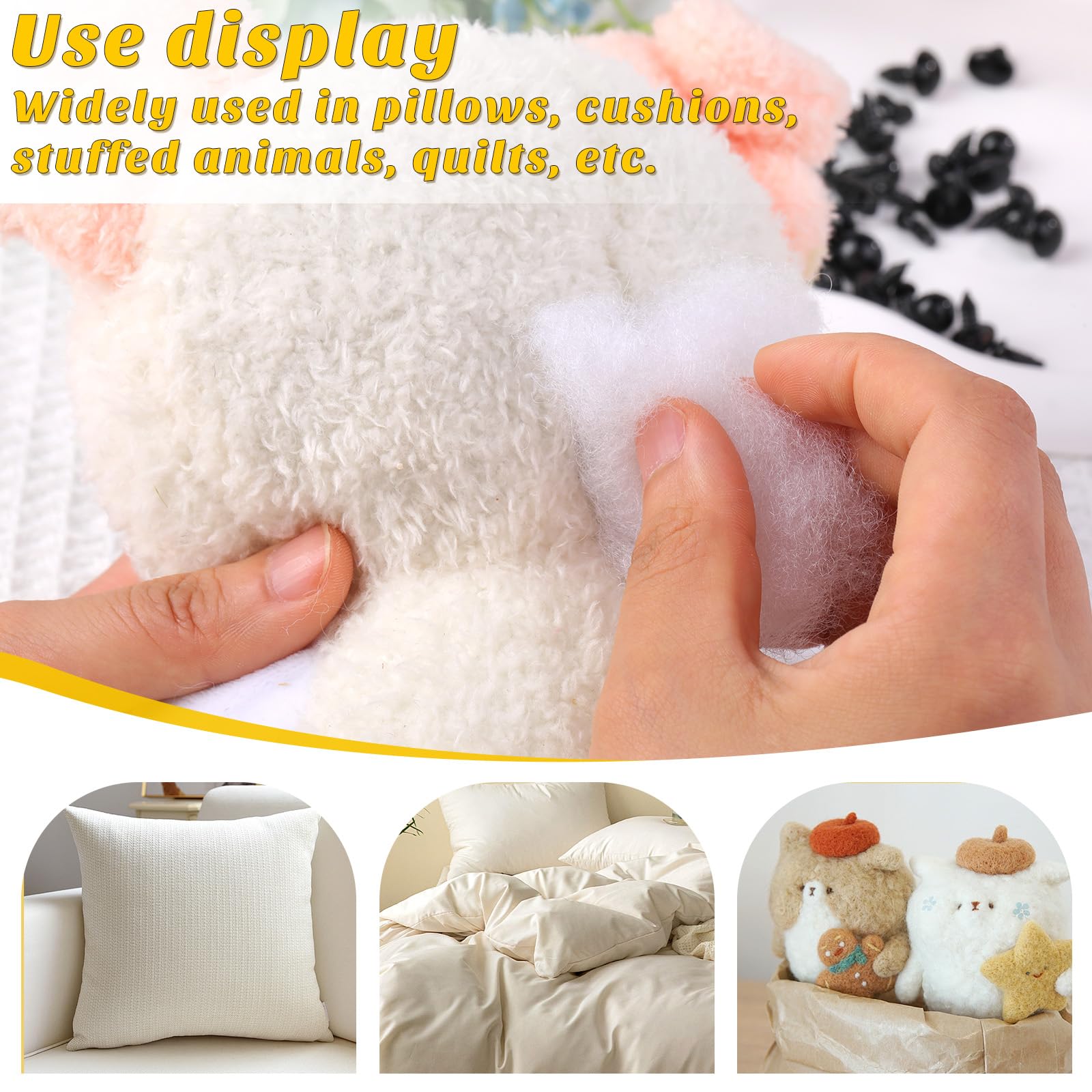 Polyester Fiberfill Stuffing 700g for Pillows & Stuffed Animals - DIY Craft & Home Decor