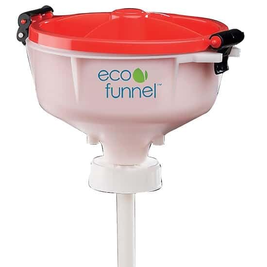 ECO Funnel Solvent Safety Funnel with 70mm Nalgene® Cap Adapter - 8 Inch Diameter for Chemical Transfer & Laboratory Use