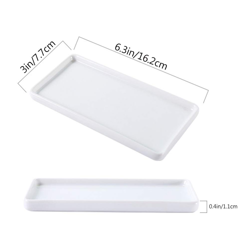 TOPBATHY 2-Piece Ceramic Vanity Tray Set - Elegant Bathroom & Kitchen Organizer for Jewelry, Hand Towels, Cosmetics | Perfect for Countertop Display, Gift Giving & Home Decor