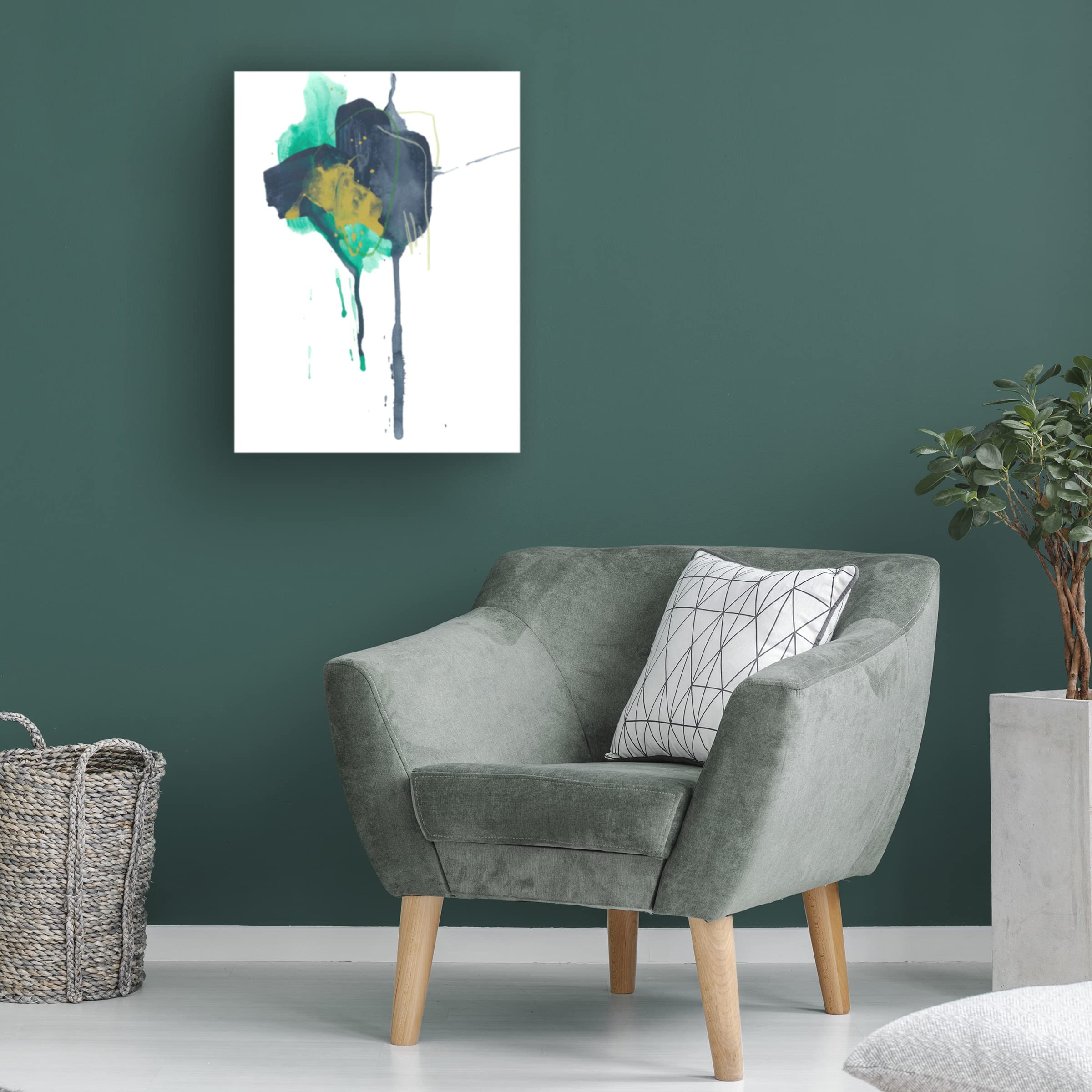 Trademark Fine Art 'Morsel II' Canvas Painting by June Erica Vess - Modern Abstract Wall Art for Living Room, Bedroom & Office Decor