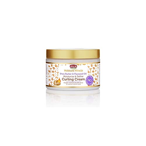 African Pride Moisture Miracle Shea Butter & Flaxseed Oil Curl Defining Cream - Deep Hydration for Natural Hair, Pack of 2 - Perfect for Twist Outs, Braid Outs & Wash & Go Styles