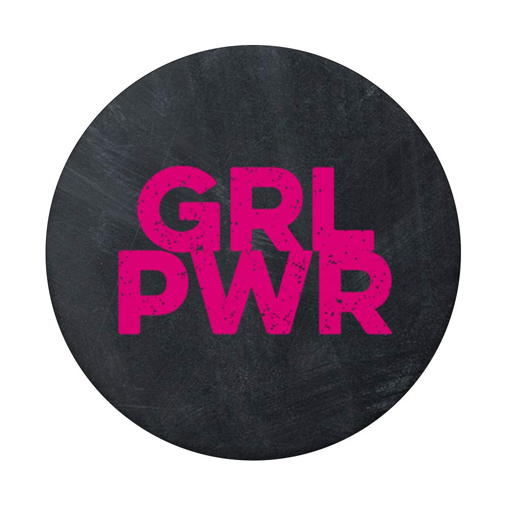Pink GRL PWR PopSockets Swappable PopGrip - Women Empowerment Phone Grip for iPhone & Android - Perfect for Work, School & Everyday Use