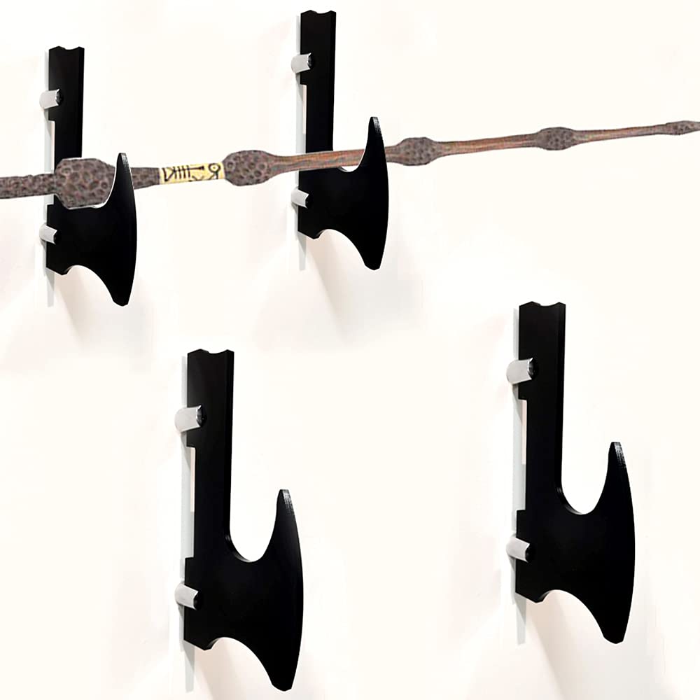 WANLIAN Black Wall Mounted Lightsaber Holder - Universal Sword & Knife Display Stand with Fixings - Perfect for Star Wars Collectibles, Cosplay, and Home Decor