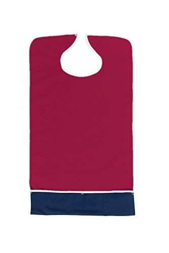 Waterproof Absorbent Terry Cloth Adult Bibs - Comfort Finds Crumb Catcher Bib for Mealtime Cleanliness - Clothing Protector for Dining & Feeding - Burgundy (3 Pack) - Perfect for Elderly Care, Special Needs & Messy Eaters