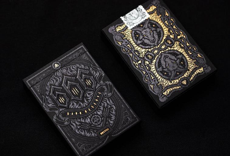 Premium 666 Dark Reserves Gold Foil Playing Cards - Luxury Poker Deck for Magic Tricks, Cardistry & Casino Night Games