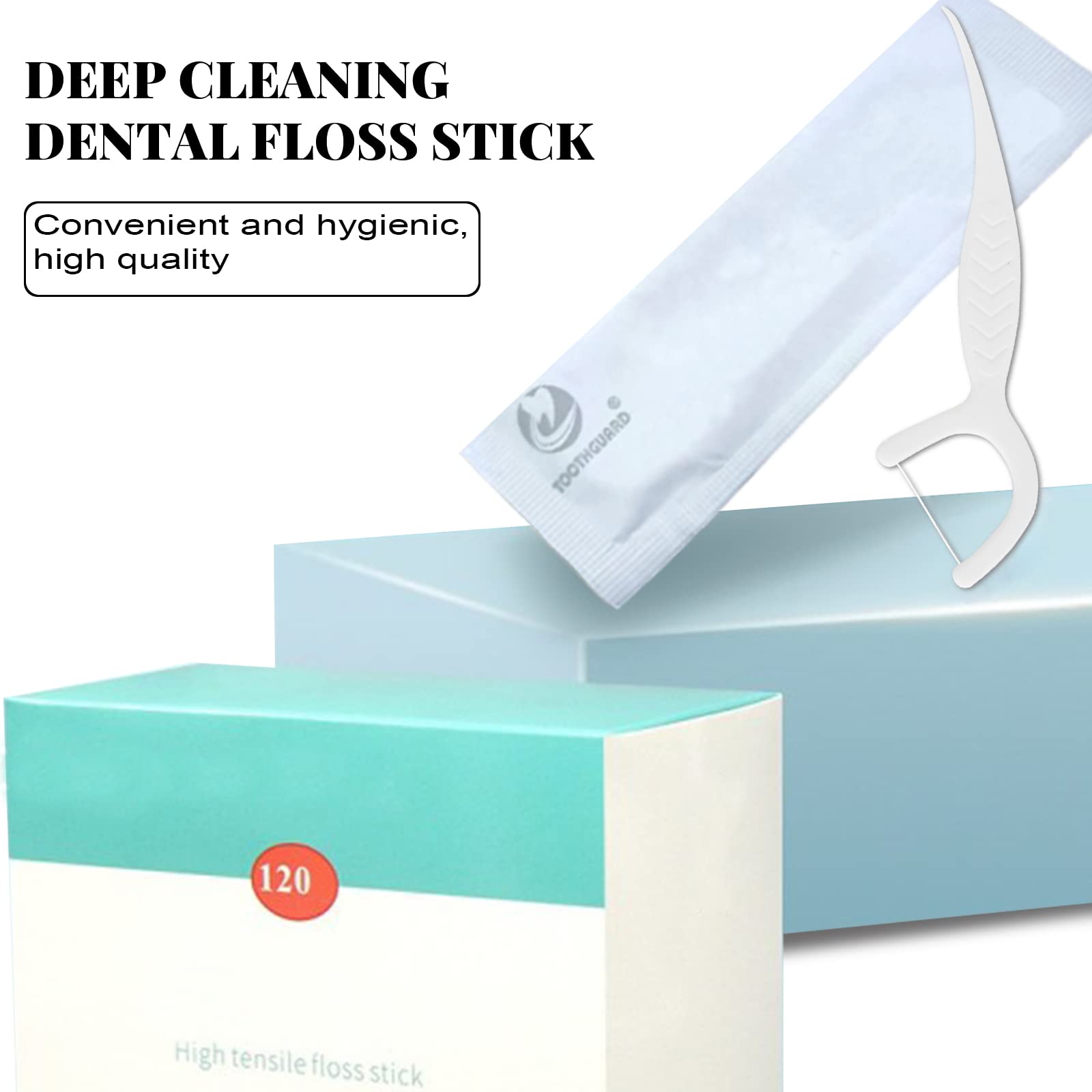 Dental Floss Picks 120pcs - Superfine Flossers with Travel Case for Teeth Cleaning | Portable Individual Pack Oral Care | Perfect for Travel, Office & Daily Use