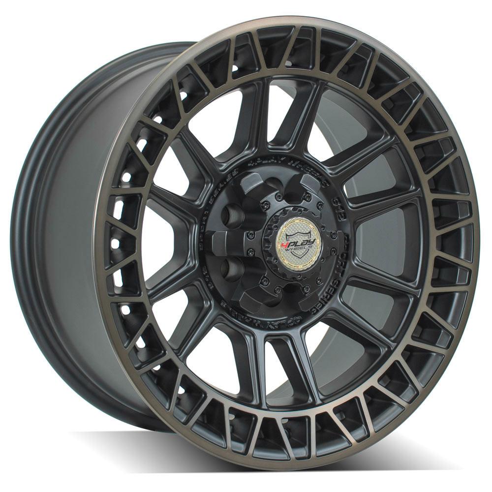 4Play Sport Series 4PS12 Satin Machined Wheels with Bronze Finish - 18x9.0 0 Offset 6x120mm 66.9mm Hub - Perfect for Off-Road Trucks & SUVs