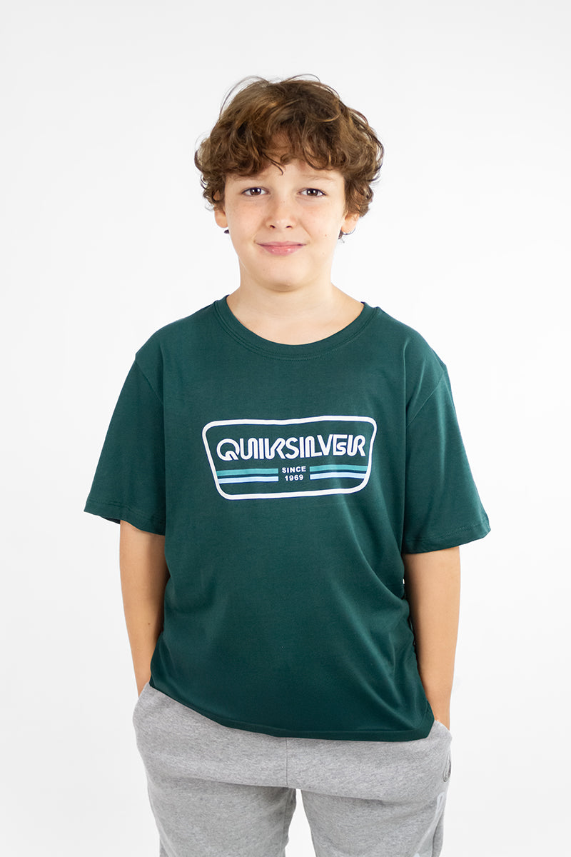 Quiksilver Kids MC Tangle Life Green T-Shirt for Boys - Comfortable & Stylish Casual Wear for School, Play & Outdoor Activities